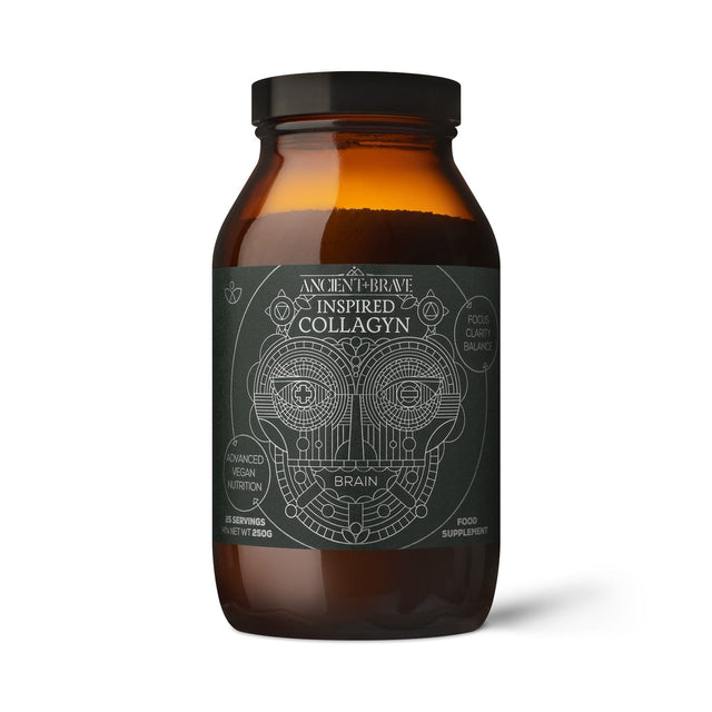250g vegan supplement with natural ingredients, including seaweed, turmeric, ginger, and vitamin D, supporting immune function, energy, and mental wellbeing