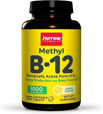 Jarrow Formulas Methyl B-12- 1000mcg Lemon Flavour,100 Chewable Tablets