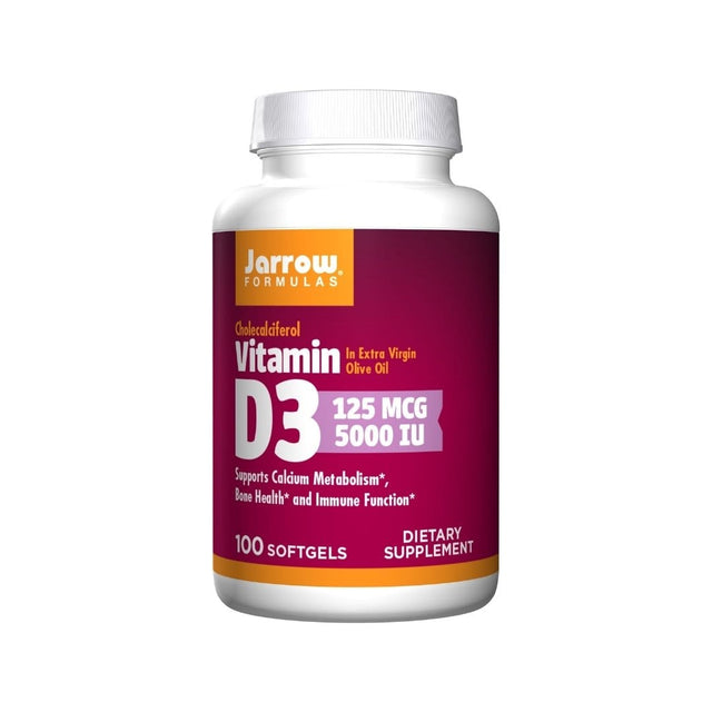 Jarrow Formulas Vitamin D3 5000IU, 100 Softgels