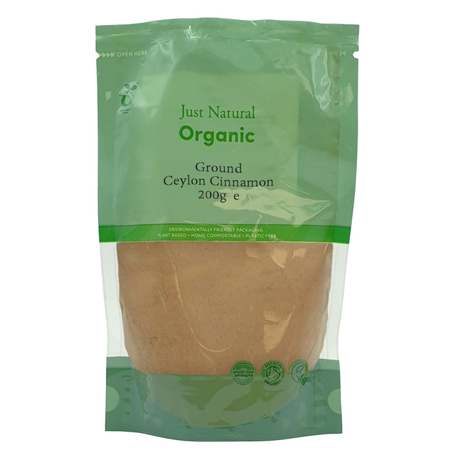 Just Natural Organic Ground Ceylon Cinnamon, 200gr
