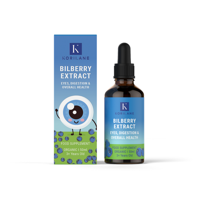 Korilane Bilberry Extract bottle placed in a cool, dark storage area