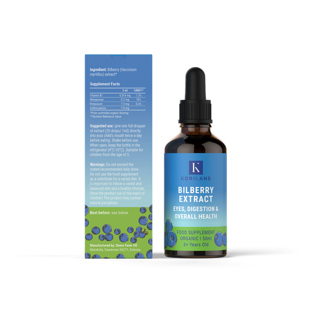 Korilane Bilberry Extract For Kids, 50ml