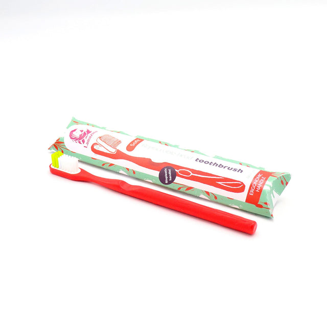 Lamazuna Toothbrush Soft, Red