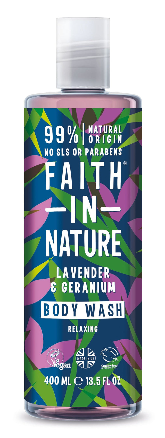 Faith in Nature Lavender & Geranium Body Wash, 400ml