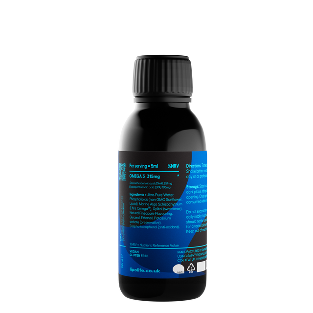 Lipolife LLO1- Liposomal Vegan Omega 3, 150ml