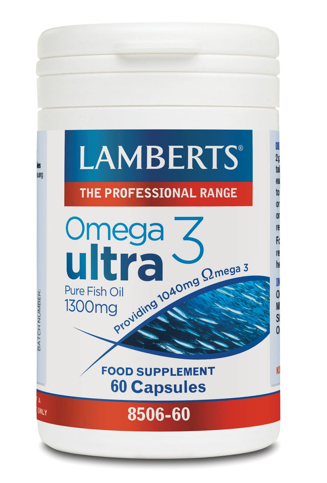 Lamberts Omega 3 Ultra Pure Fish Oil- 1300mg, 60 Capsules