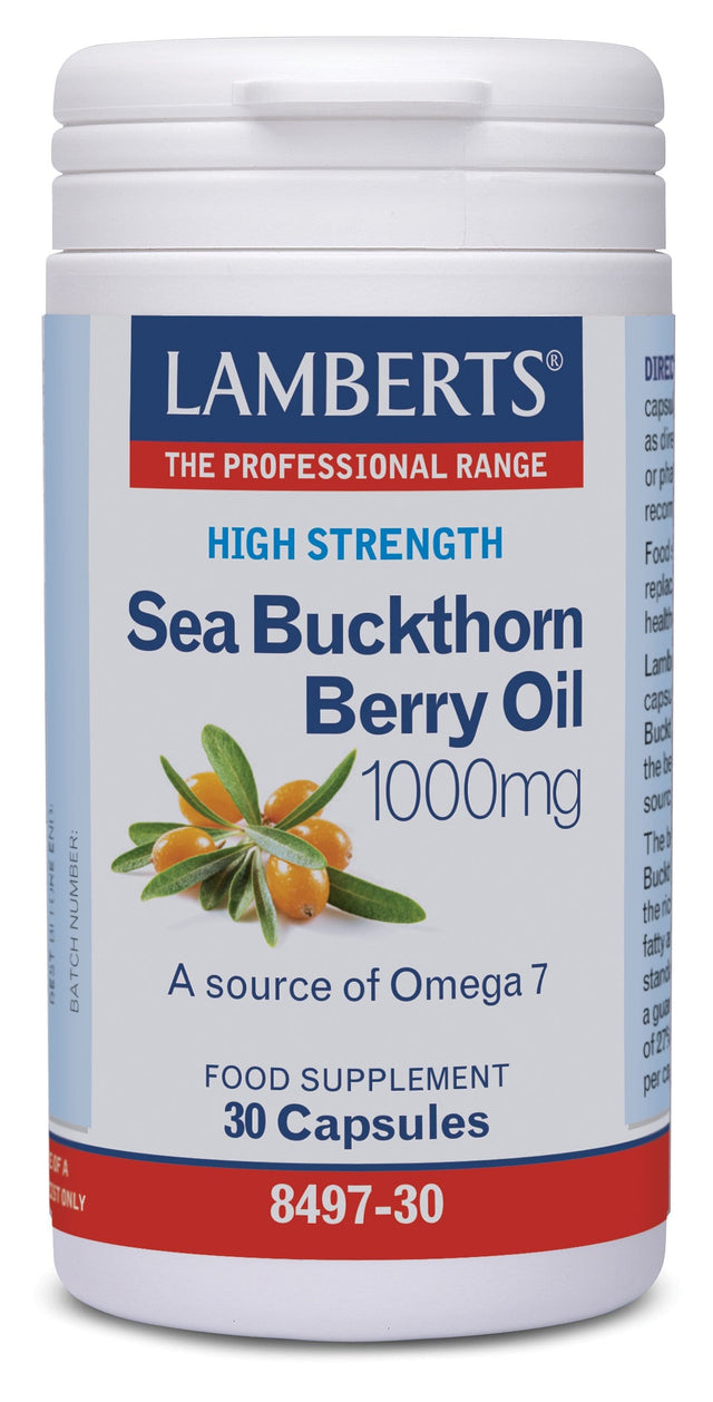 Lamberts Sea Buckthorn Berry Oil High Strength- 1000mg, 30 Capsules