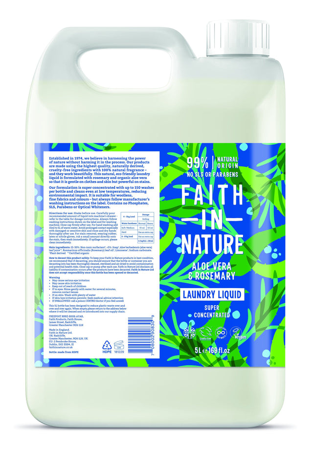 Faith in Nature Laundry Liquid,  5 Litre