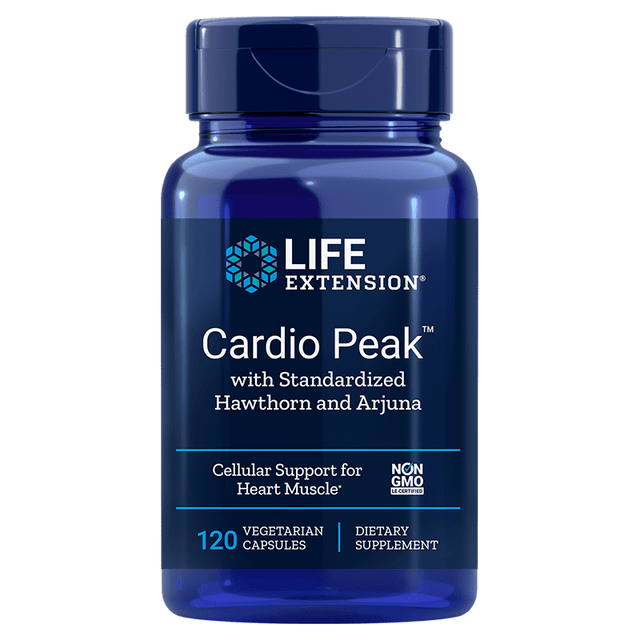 Life Extension Cardio Peak with Standardised Hawthorn and Arjuna, 120 VCapsules