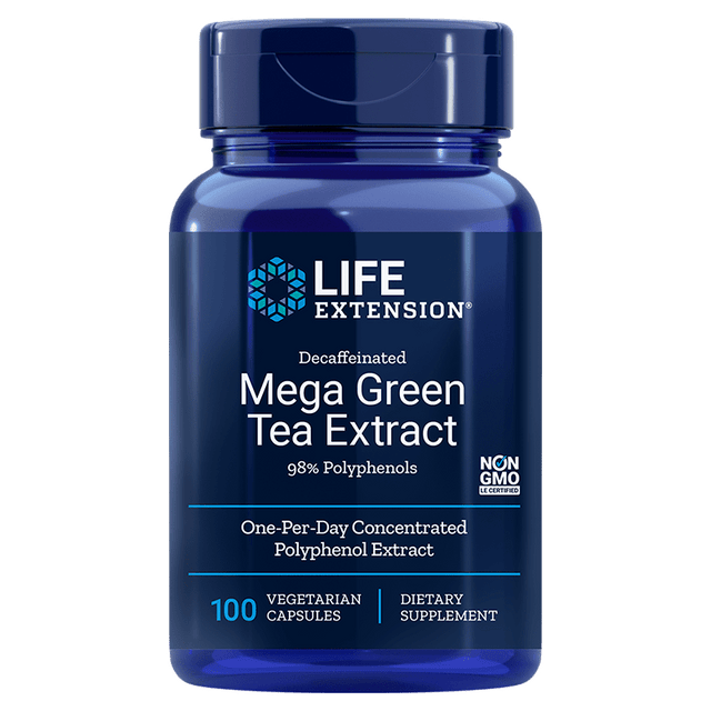 Life Extension Mega Green Tea Extract- Decaffeinated, 100Vcaps