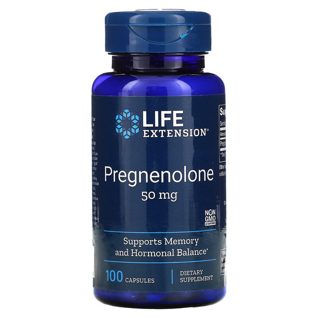 Life Extension Pregnenolone- 50mg, 100 Capsules