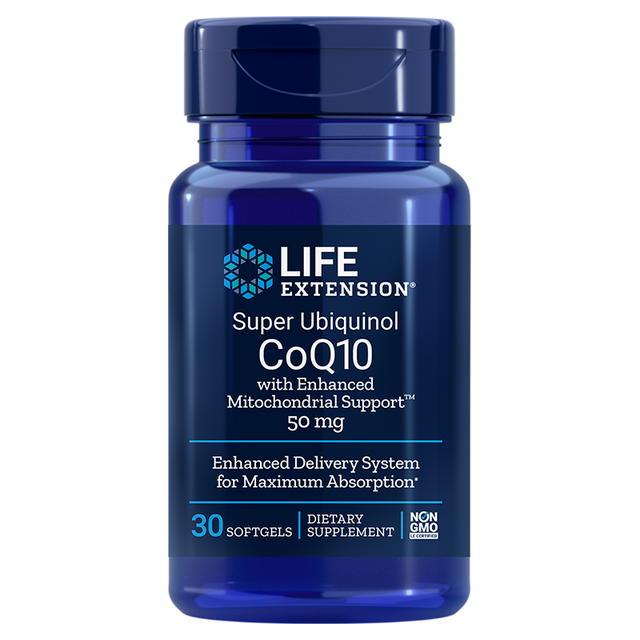 Life Extension Super Ubiquinol CoQ10 with Enhanced Mitochondrial Support- 50mg, 30 Softgels