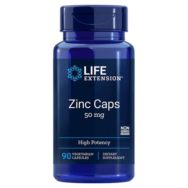 Life Extension Zinc Caps- 50mg, 90 VCapsules
