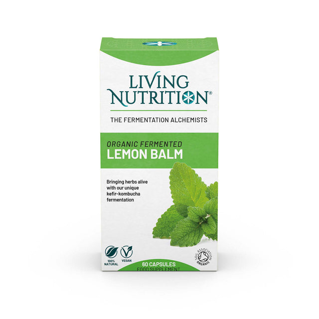 Living Nutrition Organic Fermented Lemon Balm, 60 Capsules