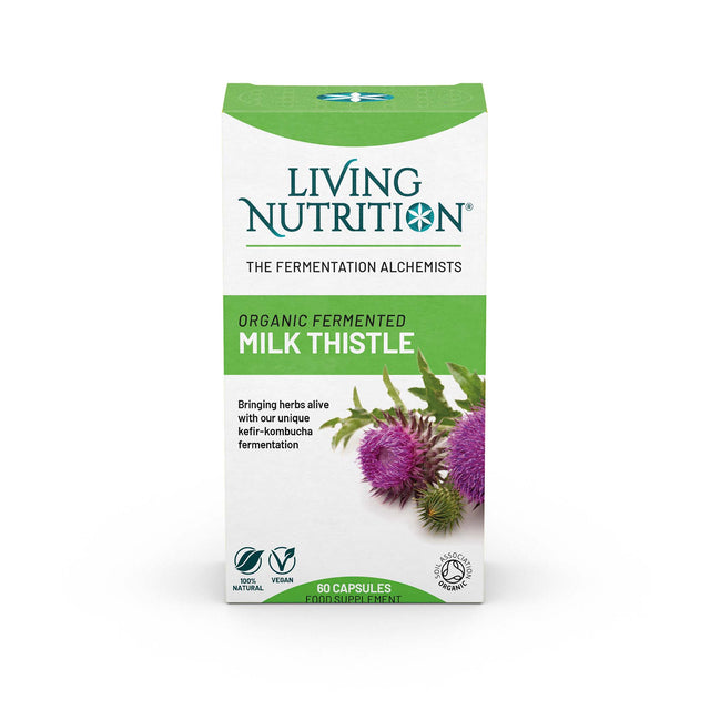 Living Nutrition Organic Fermented Milk Thistle, 60 Capsules