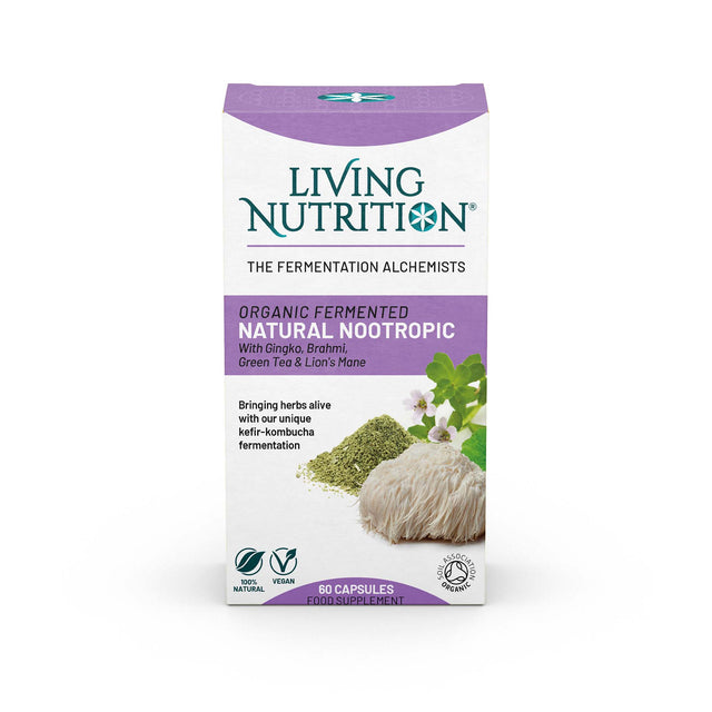 Living Nutrition Organic Fermented Natural Nootropic, 60 Capsules