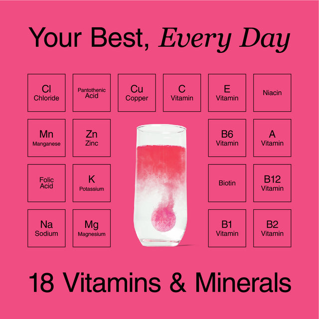Phizz Mixed Berry 3-in-1 Hydration, Electrolytes and Vitamins Effervescent,  20 Tablets