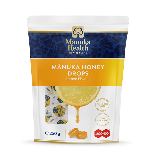 Manuka Health MGO400+ Manuka Honey Drops - Lemon 250g, 58 Lozenges