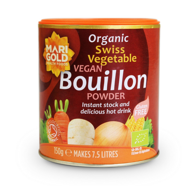 Marigold Health Foods Organic Swiss Vegetable Bouillon Powder -Vegan, 150gr