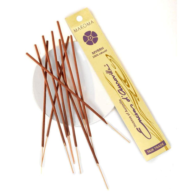 Maroma Encens D'Auroville Myrrh Incense Sticks, 10 Sticks