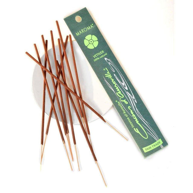 Maroma Encens D'Auroville Vetiver Incense Sticks, 10 Sticks