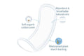 Natracare Night Time Maxi Pads, 10 Night
