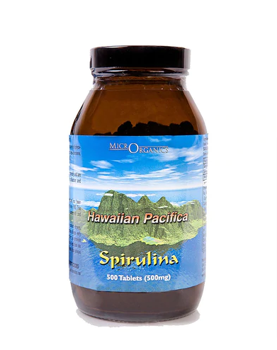 MicrOrganics Hawaiian Pacifica Spirulina  500mg, 500 Tablets