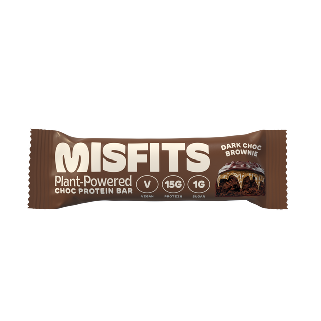 Misfits Vegan Dark Chocolate Brownie Protein Bar, 45gr