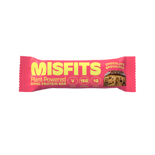 Misfits Vegan Milk Chocolate Speculoos Protein Bar, 45gr