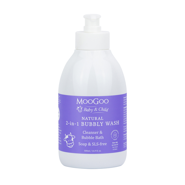 MooGoo Natural 2-in-1 Bubbly Wash, 500ml