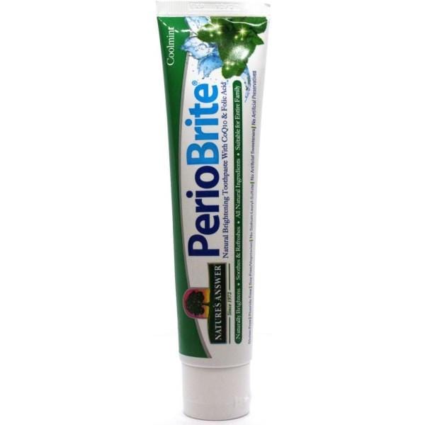 An image showing the toothpaste's ingredients including herbal extracts, CoQ10, and mint oil, emphasising its natural and dentist-formulated qualities