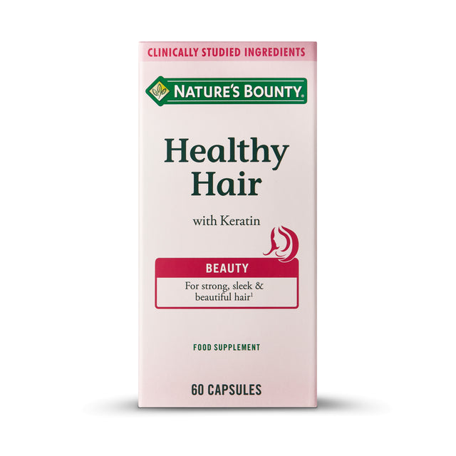 Nature's Bounty Healthy Hair with Keratin, 60 Capsules