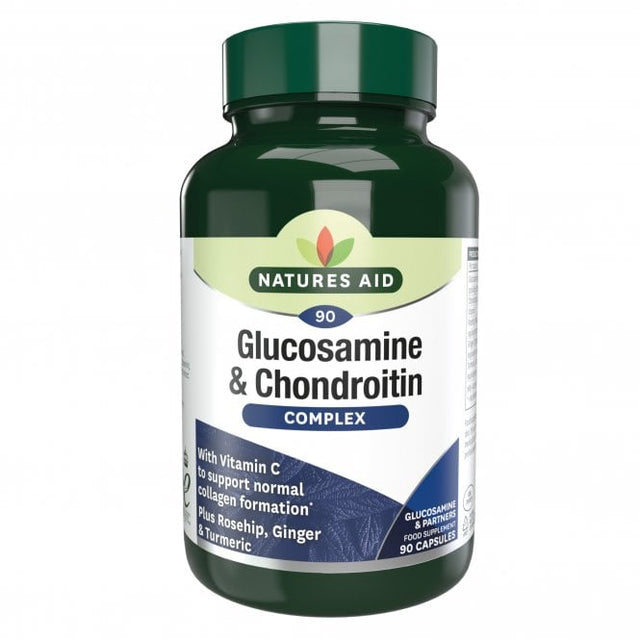 Natures Aid Glucosamine 500mg & Chondroitin 100mg Complex, 90 Capsules