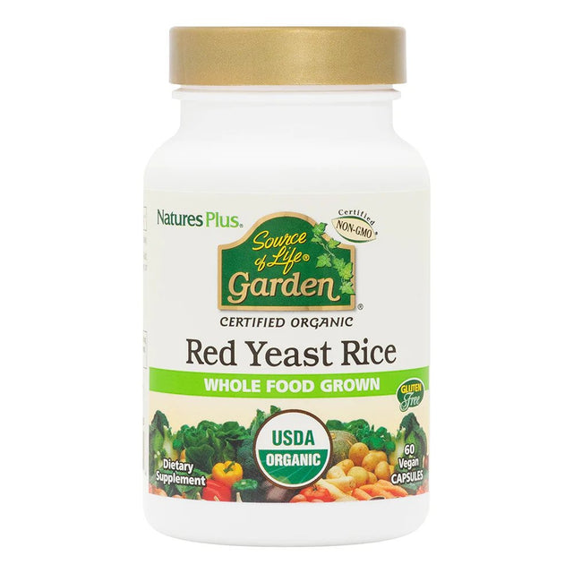 Nature's Plus Source of Life Garden Organic Red Yeast Rice, 60 Capsules