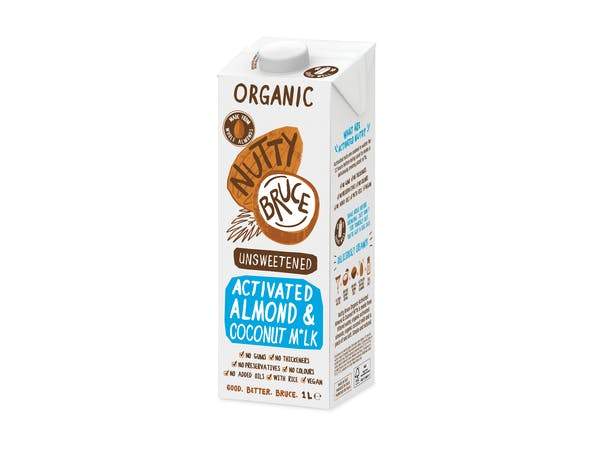 Nutty Bruce Organic Activated Unsweetened Almond and Coconut M*lk, 1 Ltr