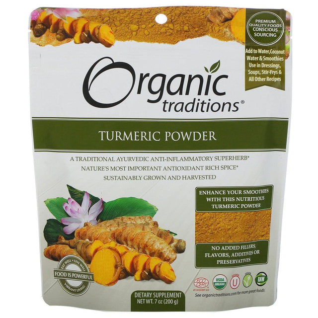 Organic Traditions Organic Turmeric Powder, 200gr