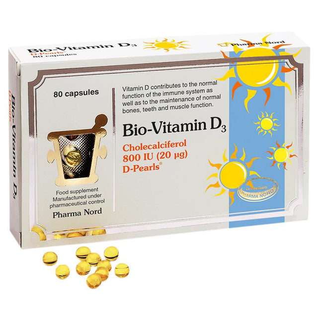 Pharma Nord Bio-Vitamin D3 800IU – 20mcg (Cholecalciferol),  80 Capsules