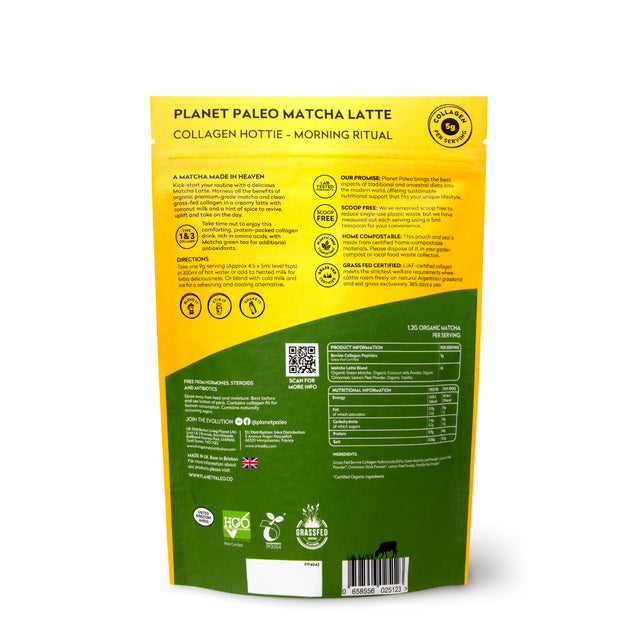 Planet Paleo Pure Collagen - Matcha Latte, 225gr