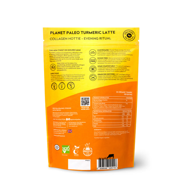 Planet Paleo Pure Collagen - Turmeric Latte, 260gr