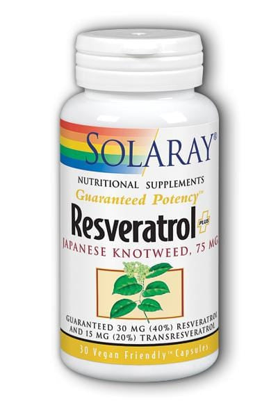 Solaray Resveratrol Plus, 30 VCapsules
