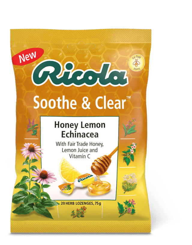Ricola Soothe & Clear Honey, Lemon & Echinacea, 75gr
