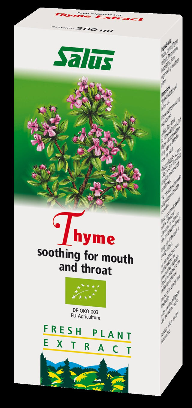 Salus Organic Thyme Fresh Plant Juice,  200ml