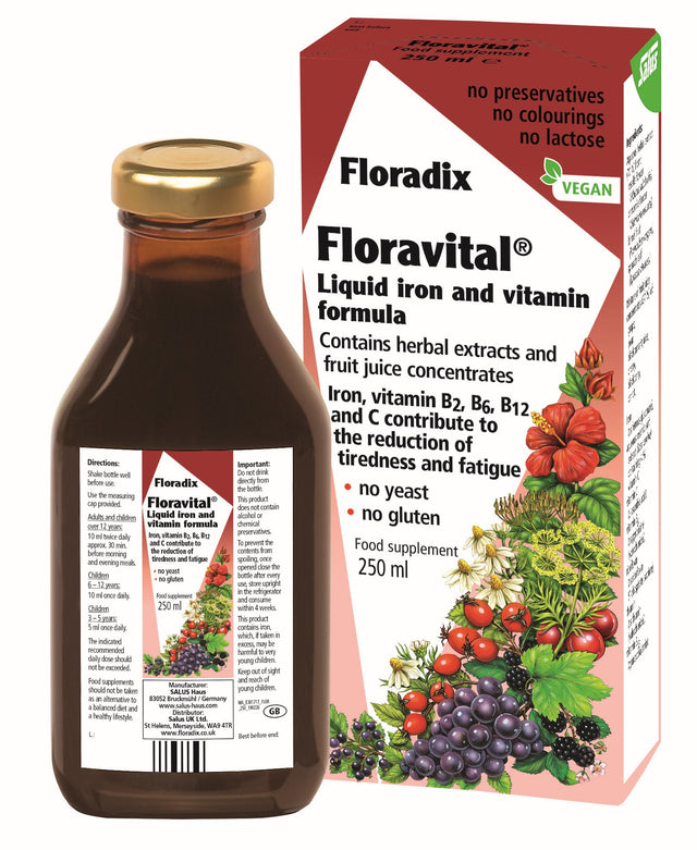 Floradix Floravital Liquid Iron,  250ml