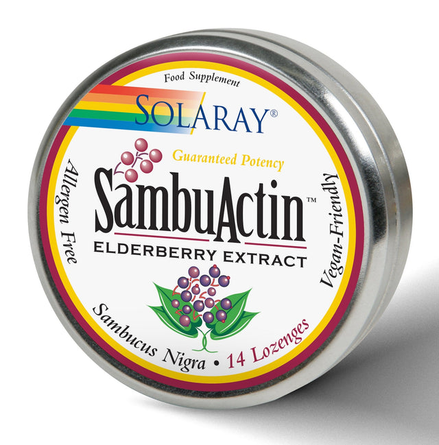 Solaray SambuActin Lozenges Tin, 14Loz
