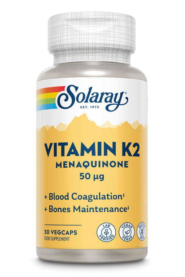 Solaray Vitamin K2 Menaquinone-7 , 50mcg, 30 VCapsules