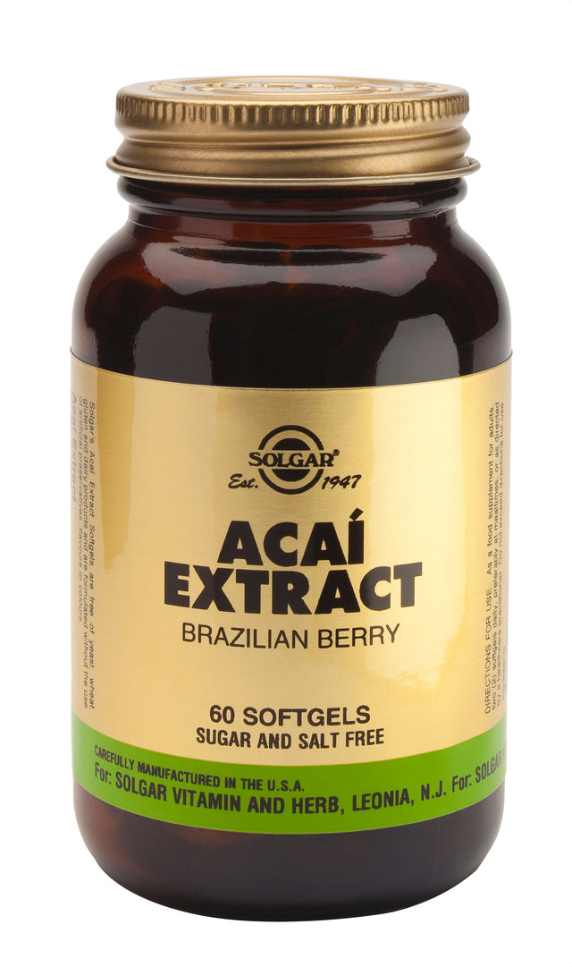 Solgar Acai Extract Brazilian Berry, 60 SoftGels
