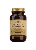 Solgar B-Complex with Vitamin C bottle with 250 tablets, showcasing supplement packaging and label