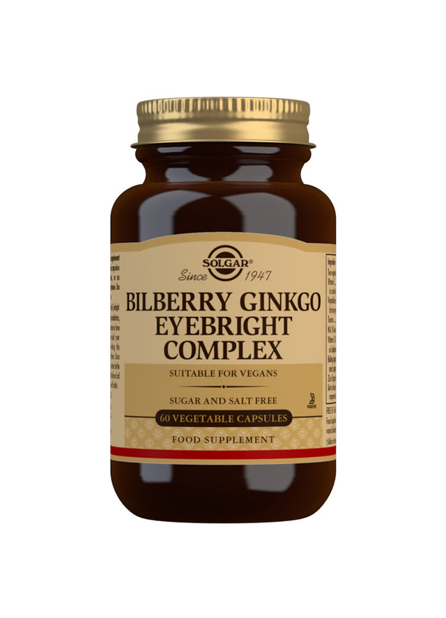 Solgar Bilberry Ginkgo Eyebright Complex, 60 VCapsules