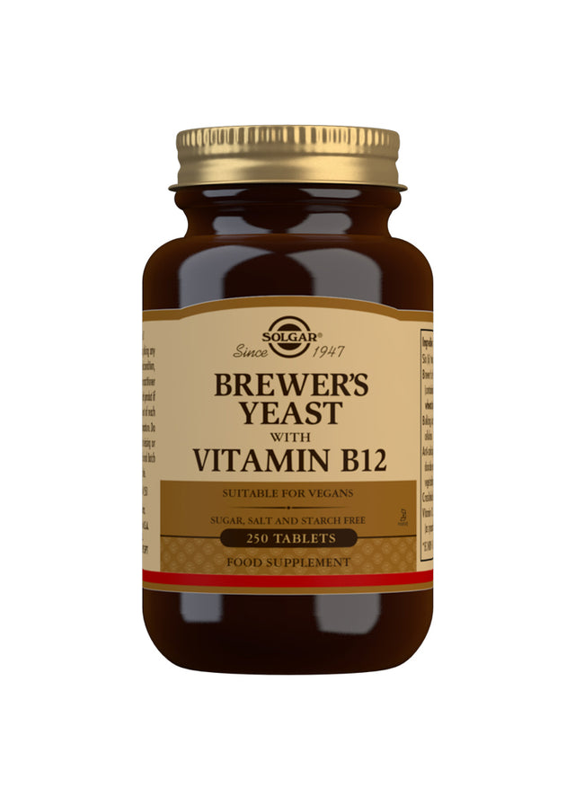 Solgar Brewer's Yeast with Vitamin B12, 250 Tablets