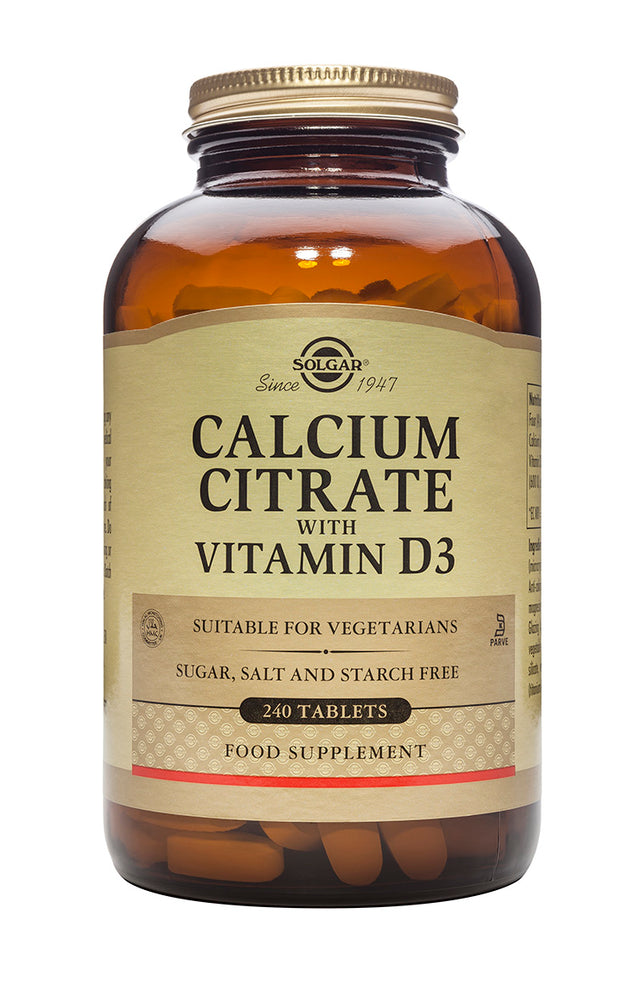 Solgar Calcium Citrate with Vitamin D3, 250mg, 240 Tablets